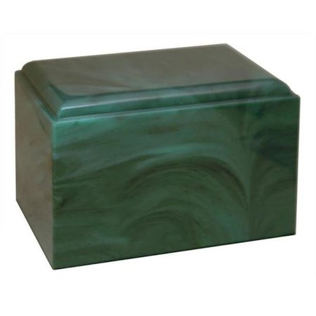 MEDM Taylor Urns 440EM Cultured Marble Cremation Stratus Adult Urn; Emerald 440EM
